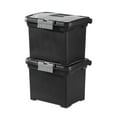 Sterilite Portable File Box, Plastic, Black