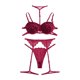 thumbnail image 1 of Gibobby Lencería mujer erótica Conjunto Lencería Tanga Y Bralette con Relleno Stretch Encaje Moda Push Up, Brasier y Pantie Nightwear Pantys Sexy(Vino, M), 1 of 5
