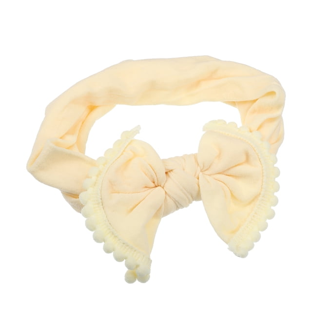 Diadema con lazo, banda para el cabello de algodón lindo a la moda para adolescente, beige, 63 pulgadas