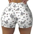 thumbnail image 2 of Lsque Funny Chicken Pattern High Waisted Biker Shorts for Women-Tummy Control Fitness Athletic Workout Running Yoga Gym Shorts,Moisture-Wicking-Small, 2 of 9