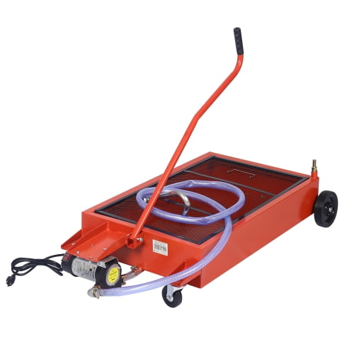 Low Profile Oil Drain Pan 17 Gallon Portable with 110V DC Centrifugal