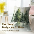 thumbnail image 7 of Green Pine Tree Throw Pillow Covers Set of 2 Winter Forest Decorative Pillow Cases Square Cushion Case for Home Sofa Couch Bed, 7 of 7
