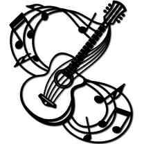 Music Note Metal Wall Art Iron Wall Art Black Wall Sculpture Wall Hanging Ornament Hollow Indoor Metal Wall Display Gift