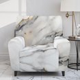 thumbnail image 2 of HELLHERO Marble Pattern Recliner Chair Covers, 4 Pcs Stretch Washable Non Slip Slipcovers for Home Kids and Pet Single Lounger Sofa, 2 of 8