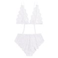 thumbnail image 4 of Gibobby Conjunto de lencería Sujetador de encaje Mujeres Charm Sexy Lencería Encaje G String Tanga Ropa interior Ropa de dormir(Blanco, CH), 4 of 4