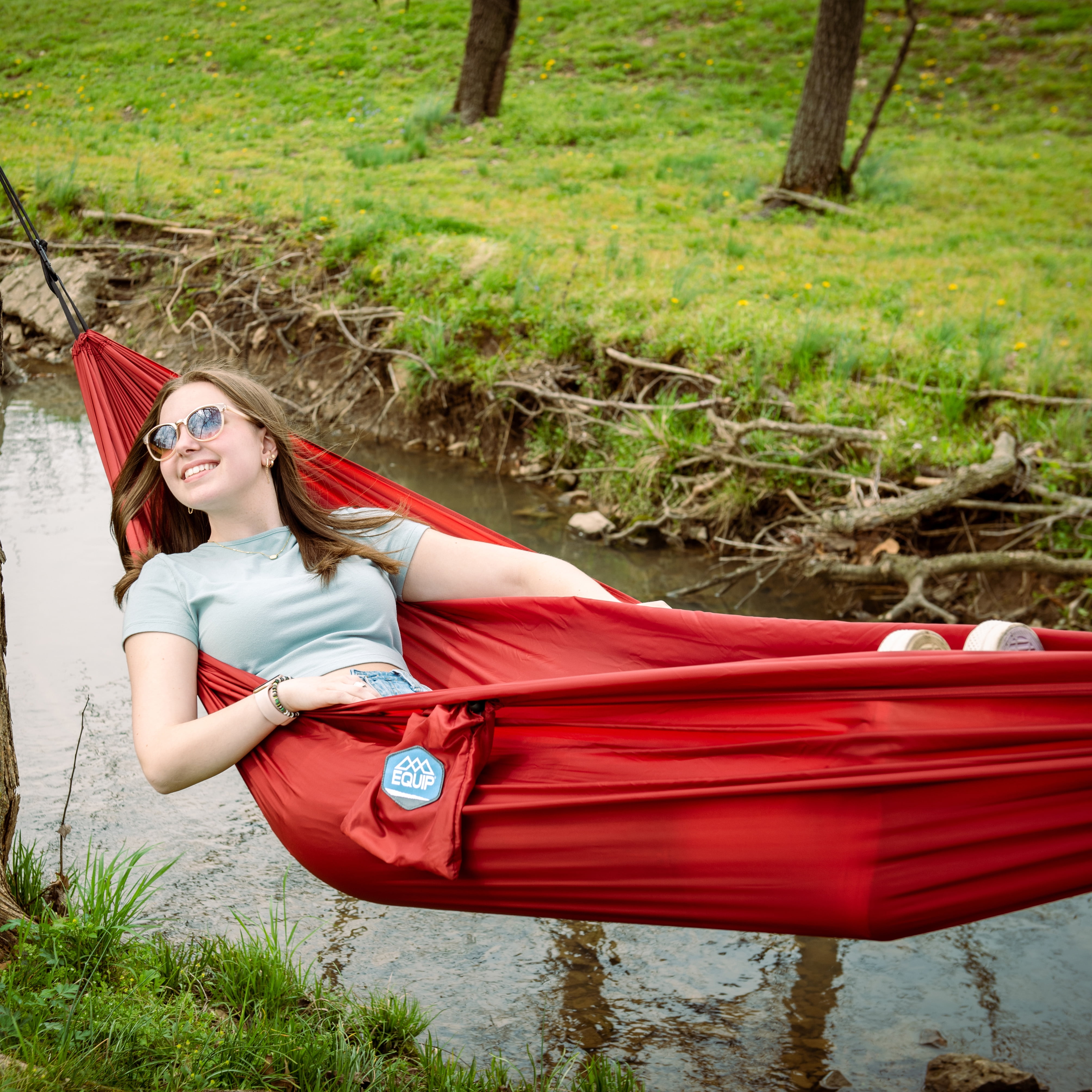 Equip 1 Person Tree Hammock Red Bloodstone, Size 108" L x 56" W x .05" H