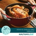 thumbnail image 3 of Rachael Ray Enameled Cast Iron Dutch Oven Casserole Induction Pot with Lid, 5 Quart, Red, 3 of 8
