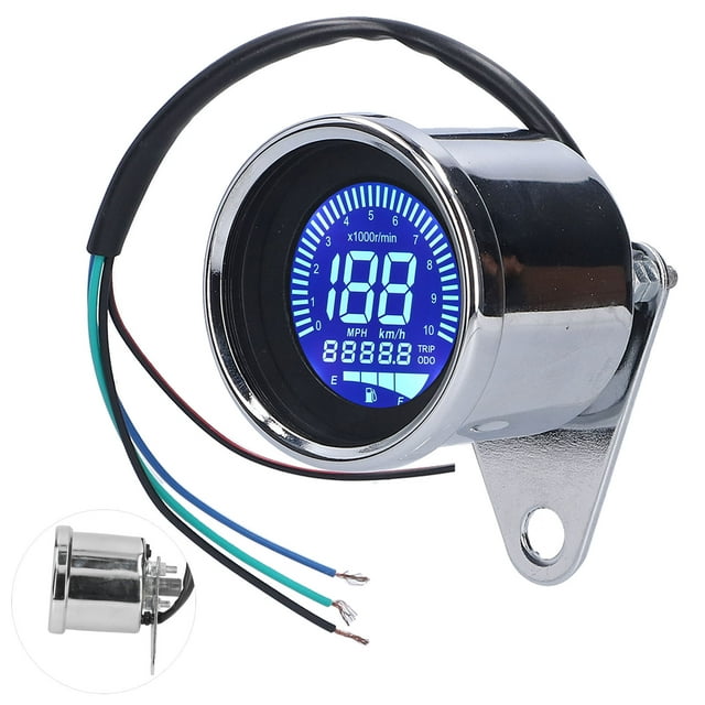 MPH Speedometer, Retro Style Speedometer Waterproof High Accuracy with LED Indicator for Motorbike for Motorcycle Modification