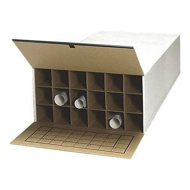 Safco Tube-Stor KD - Boîte de Rangement - 18 Compartiments - pour - Blanc (pack de 2)