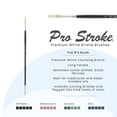 thumbnail image 2 of Creative Mark Pro Stroke Premium White Chungking Hog Bristle Artist Paint Brush - Flat # 2 - Natural Bristle Brush w/ Great Control Suitable for Oils, Watercolors, Acrylics, Alkyds, Caseins, 2 of 6