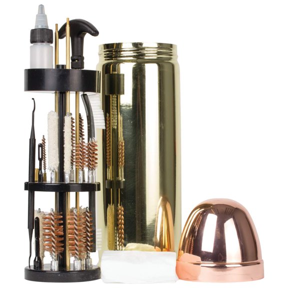 Deluxe Gun Cleaning Kit w/Aluminum Bullet-Shaped Storage Case