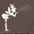 thumbnail image 4 of Etiqueta de la pared del espejo DIY Decoración Decoración Superficie suave Efecto reflexivo Muchacha que sopla estrellas Paredes de las paredes Decal de la cocina Oficina de la casa 52 piezas Noticed HA011926-00, 4 of 7