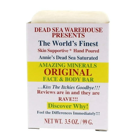Dead Sea Warehouse - Amazing Minerals Original Face & Body Cleansing Bar, Soothing Dead Sea Salt Supports Clear & Healthy Skin, Great for All Skin... 3.5