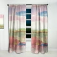 thumbnail image 2 of Designart 'Color Gold Bright and Influence Of Line' Shabby Chic Curtain Panel, 2 of 5
