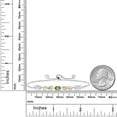 thumbnail image 3 of Gem Stone King 925 Silver and 10K Yellow Gold Green Peridot Lab Grown Diamond Bracelet for Women Set with Moissanite (1.53 Cttw), 3 of 3