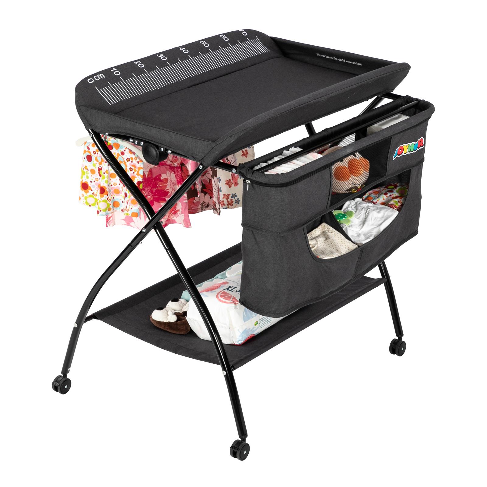 JOYMOR Baby Changing Table, Folding Diaper Station Nursery Organizer