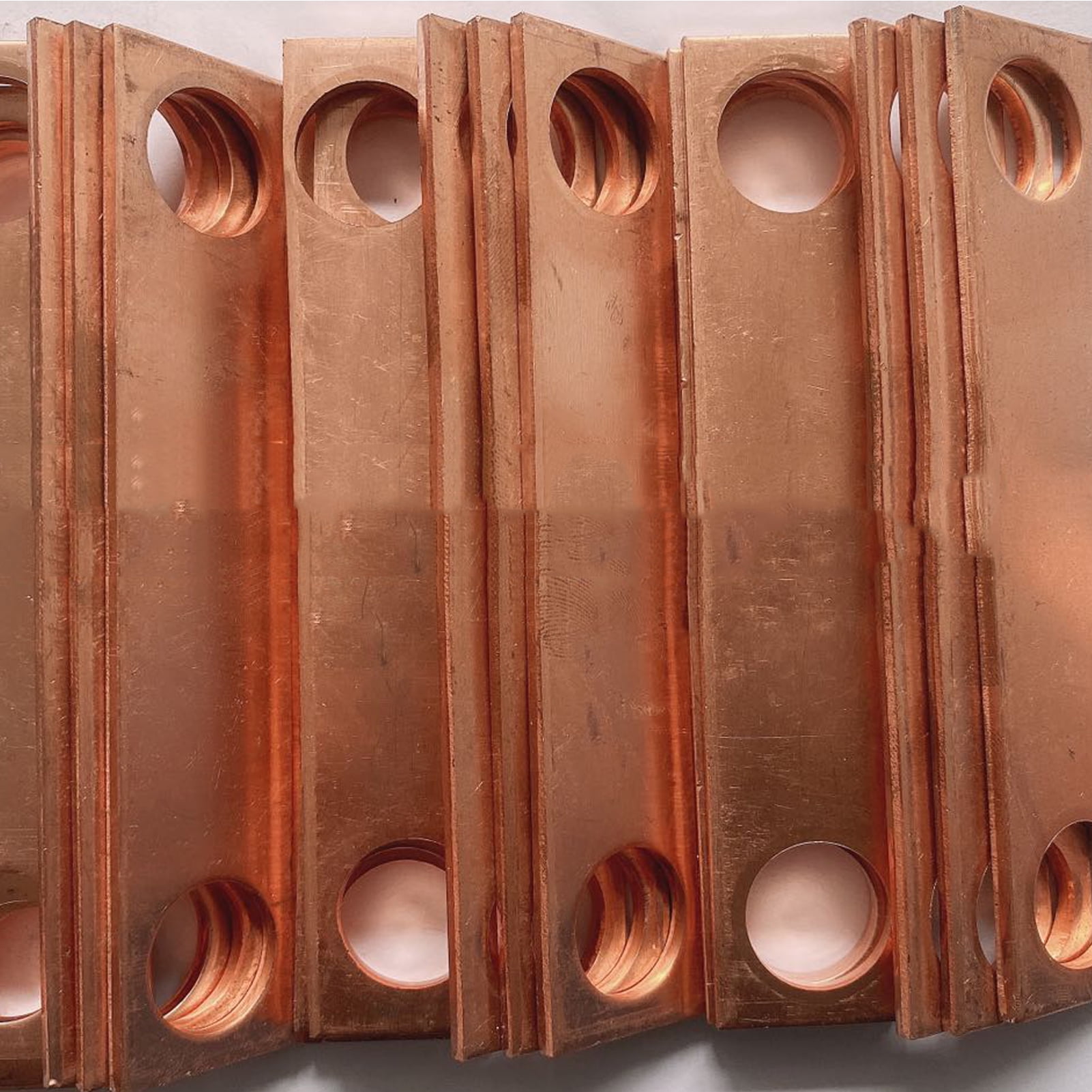 10 Copper Grounding Wires, Anti-Static Copper Sheet, Length: 150mm, Width: 20mm, Thickness: 0.5mm (14 Holes)