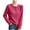 Hot Pink, variant on TGSLY Women's Button Down Sweaters Casual Soft Crew Neck Long Sleeve Cable Knit Cardigan Loose Dressy Solid Color Business Sweaters L