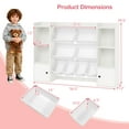 thumbnail image 3 of Costway Kids Toy Storage and Bookshelf with 8 Boxes Open Shelves & 2 Single-door Cabinets White, 3 of 10