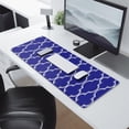 thumbnail image 2 of Long Mouse Pads for Desk,Blue Geometric Quatrefoil Pattern Desk Mats on Top Of Desks, Desk Mouse Pad Extra Large with 3mm Non-Slip Base and Stitched Edge for Gaming,Office,Work,Home 31.5"x11.8", 2 of 6