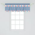 thumbnail image 2 of Ambesonne Christmas Window Valance, Folk Knit Style Art, 54" X 18", Red Blue, 2 of 3