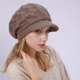 thumbnail image 4 of SikaFu Retro Autumn Winter Spring Knit Beret Cap Women Plain Solid Octagonal Newsboy Vintage Painter Artist Female Beret Gorros, 4 of 6