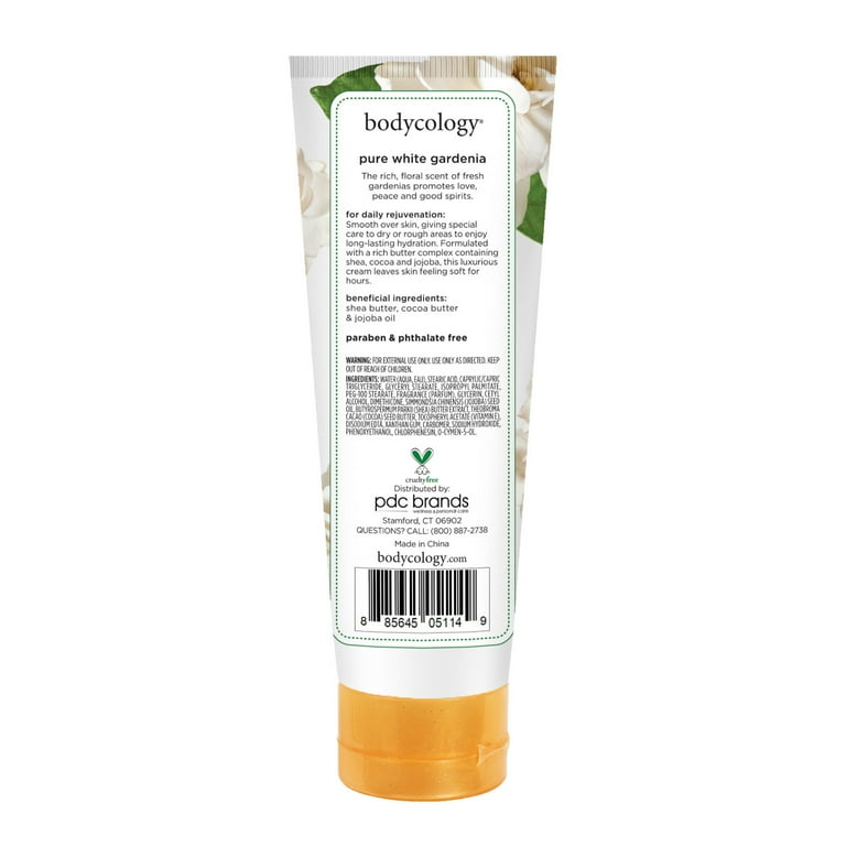 Bodycology Shea Butter Body Cream, Pure White Gardenia, 8 oz