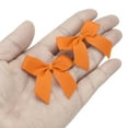 thumbnail image 7 of 24Pcs Mini Grosgrain Ribbon Bow 2" Self Adhesive Flower Bows Orange, 7 of 7