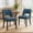 Blue, variant on VKNOW Wooden Dining Chairs Set of 4, Modern Fabric Upholstered Dining Room Chair Kitchen Chairs, Farmhouse Dinner Chair for Kitchen Dining Room, Brown