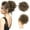 J, variant on Byikun Curly Chignon Wig Hair Wraps 1x, High Temperature Silk, Small Curly with Elastic Drawstring Net for Messy Hair, Multi-Color, 25CM Length, 60g - Convenient and Natural Look