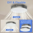 thumbnail image 4 of Akicon Round Sliver Bathroom Exhaust Fan with 3CCT LED Light & 5W Night Light, 110 CFM, 2.0 Sones Quiet Energy Efficient Vent Fan, 2700K/4000K/5500K, 4 of 8