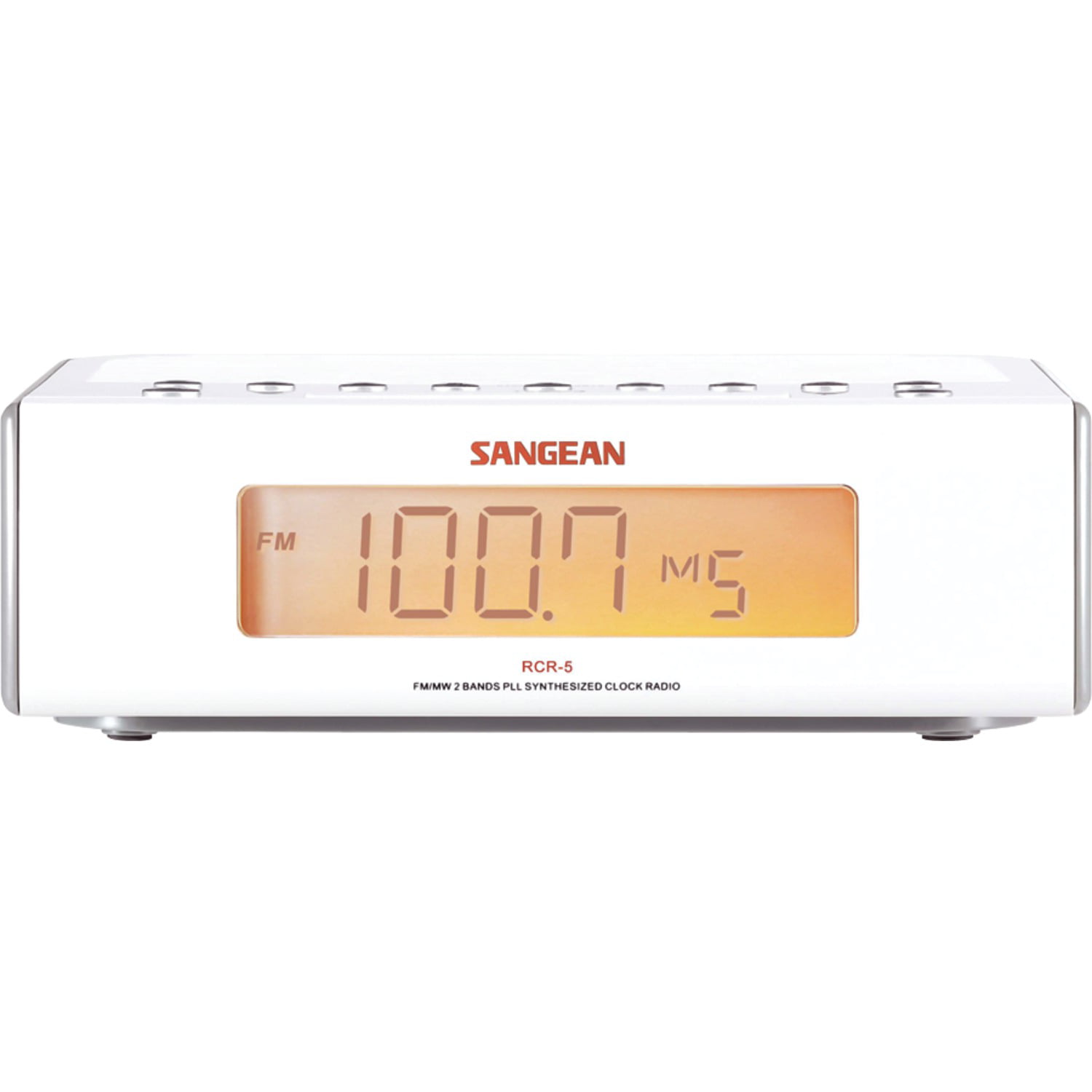 White New in Box Sangean RCR-5 Digital AM/FM Clock Radio 
