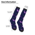 thumbnail image 5 of Easygdp Eggplant Soccer Socks Sport Knee High Socks Calf Compression Athletic Socks for Men and Women, 5 of 9