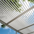 thumbnail image 5 of MELLCOM Louvered Pergola 10x12, Outdoor Rustproof Shelter with Adjustable Roof, Aluminum Gazebo with Waterproof Curtains and Netting for Patio Deck, White, 5 of 10