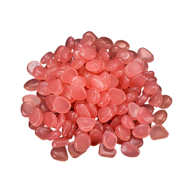 200 Pcs Galets Phosphorescents, Pierres Lumineuses Galets de Jardin Phosphorescents Pierres Roches, Roches Lumineuses pour Déco Extérieure, Pelouse de Jardin Cour, Aquarium, Allée, Aquarium, Sentier, E