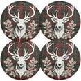 thumbnail image 2 of Dreamtimes Christmas Deer Placemats Set of 6 Non-Slip Heat Resistant Dining Table Place Mats Washable Kitchen PVC Weave Table Mats, 2 of 6