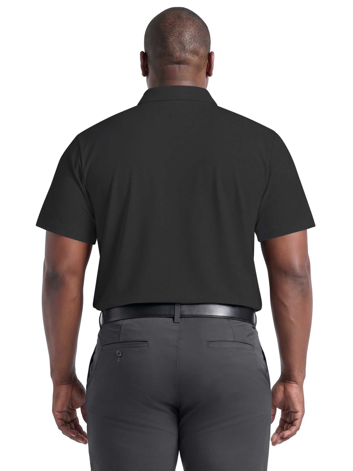Ben Hogan Performance Men's & Big Men's Fading Stripe Front Panel Short Sleeve Golf Polo Shirt, Sizes S-4XLT