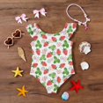thumbnail image 5 of Abcomgle Kids One Piece Swimsuit Girls Ruffled Stretchy One Piece Swimsuit for Girls Cute Strawberry Graphic Girls Swimwear, 5 of 7