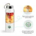 thumbnail image 4 of Dsseng Mini Juicer Machine  Electric Portable Blender Bottle for Kitchen Travel  Summer Supplies Plastic Personal Blender for Smoothies & Juice  500ml  USB Rechargeable  1PC  Blue, 4 of 8