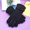 thumbnail image 3 of SUXIAN Kids Ski Gloves Thermal Insulated Warm Windproof Soft Comfortable Winter Mittens for Cold Weather Outdoor Skiing Biking Youth Ski Gloves Black 3-7 Years, 3 of 4