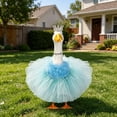 thumbnail image 4 of HYLLai 4 Pcs Porch Goose Outfit for 23" Lawn Geese Include Crowns, Necklace, Dress, Scarf, Goose Clothes Set for Outdoor Yard Decor, Cement Geese, 4 of 6