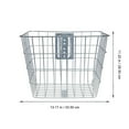 thumbnail image 4 of 1Set Silver Iron Wire Front Bicycle Basket for Cyclists 11.6x11.2in, 4 of 8