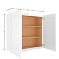 thumbnail image 2 of Plywood 30" H Shaker Double Door Kitchen Wall Cabinet in Crisp White (24"/30"/36" Widths), 2 of 8