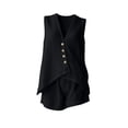 thumbnail image 4 of Womens 2 Piece Sets Summer Outfits Tank Top Matching Shorts Sets Women's Summer Loose Casual Sleeveless V-Neck Shorts Set Black S, 4 of 6