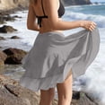 thumbnail image 5 of Sarong Coverups for Women Tie Side Swimsuits Coverup Summer Flowy Bathing Suit Cover Up Mini Skirt Plus Size Fashion, 5 of 6