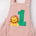 thumbnail image 4 of IBTOM CASTLE Infant Toddler Baby Boys Boho 1st Birthday Outfit Backless Overalls Romper for Cake Smash Photo Shoot 12-18 Months Pink, 4 of 8