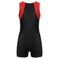 thumbnail image 4 of RUNQHUI Kids Boys Gymnastics Leotards And Shorts Set Dancewear Gym Workout Ballet Dance Outfits Red&Black 6, 4 of 7