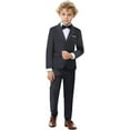 thumbnail image 5 of Boys Suit Set Formal Dress Shirt with BowTie Vest Pants Toddler Boy Tuxedo Suits, 5 of 13