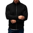 thumbnail image 5 of Zvmxot Men Fleece Sweatshirts Full Zip Stand Neck Sweatshirt with Zipper Pockets Casual Long Sleeve Jackets for Men, 5 of 7
