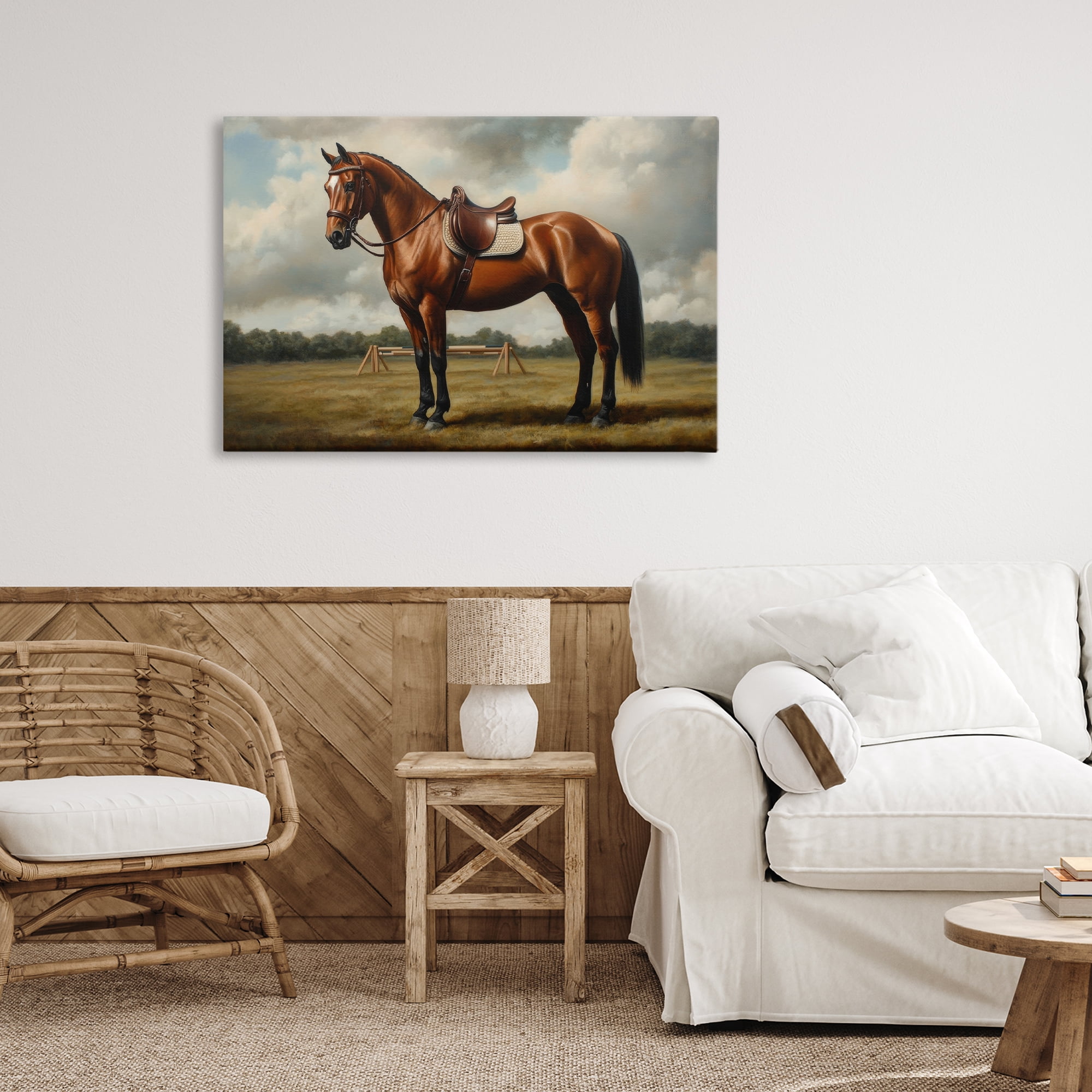 Stupell Industries Red Mare in Pastoral Landscape Canvas Wall Art, design by Petal Prints Design